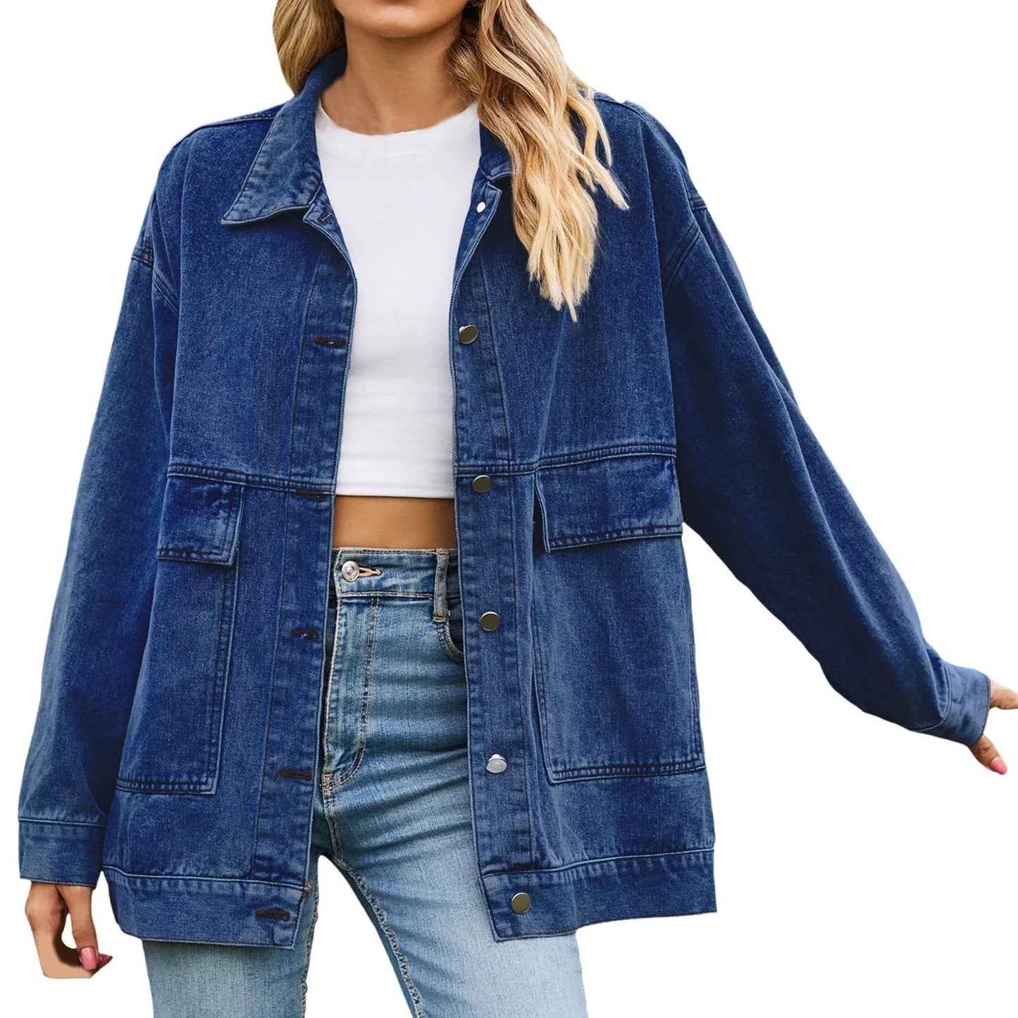 Autumn Winter Cropped Jacket For Women Short Coat Slim Retro Classic Loose Denim Casual Jacket куртка женская демисезон