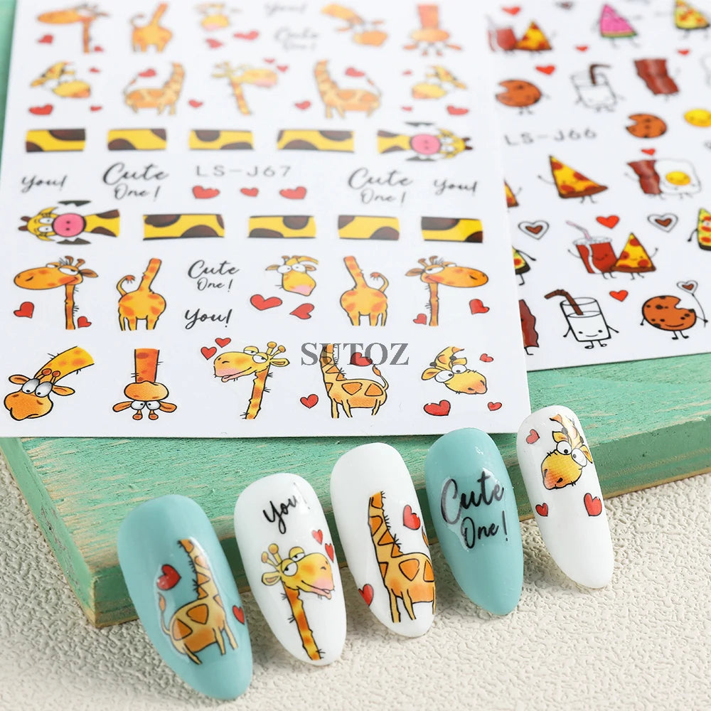 3D Heart Nail Stickers Celestial Nail Decals Gold Silver Star Moon Sliders For Manicure Y2K Design Kawaii Accessories LEBBTF-S28