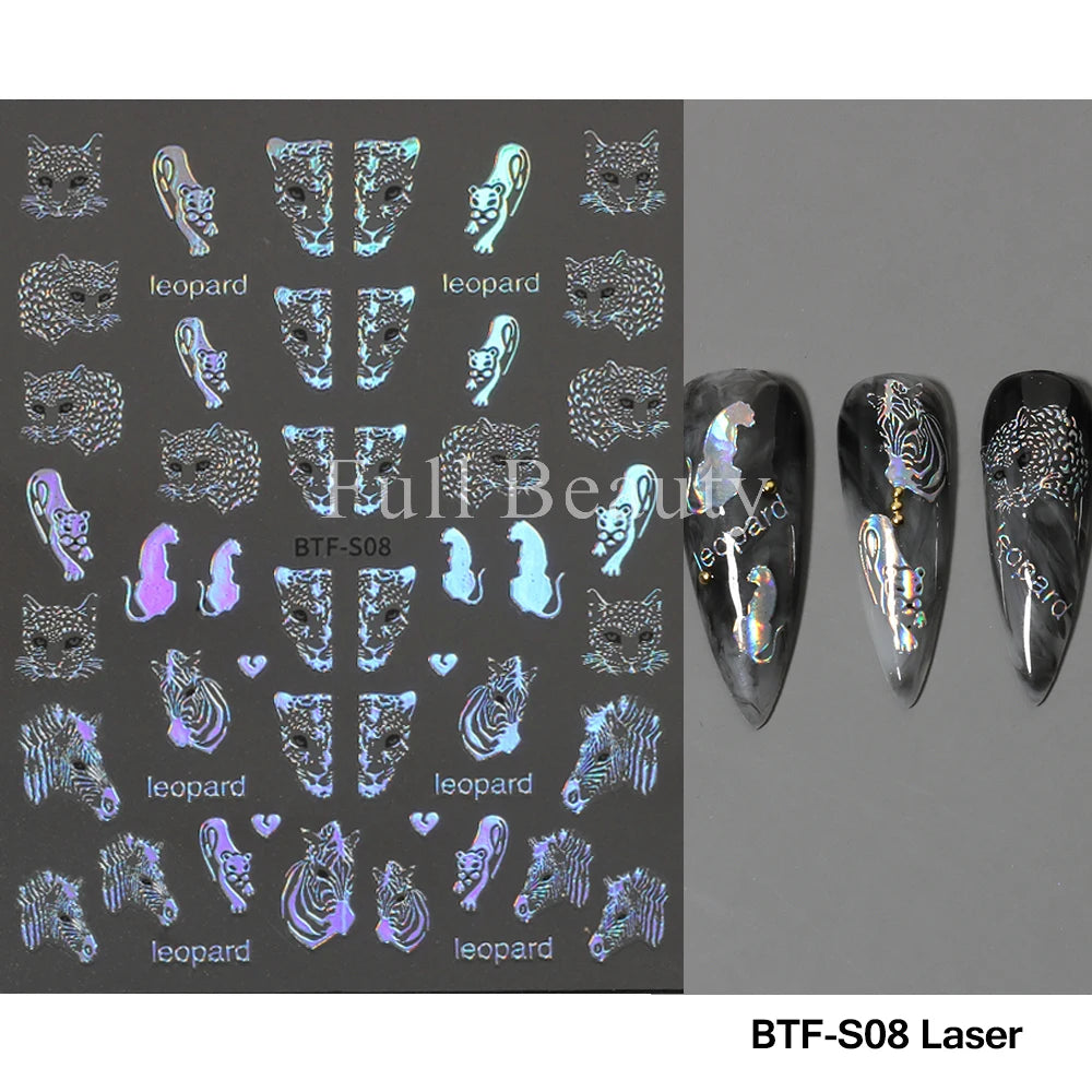 3D Heart Nail Stickers Celestial Nail Decals Gold Silver Star Moon Sliders For Manicure Y2K Design Kawaii Accessories LEBBTF-S28