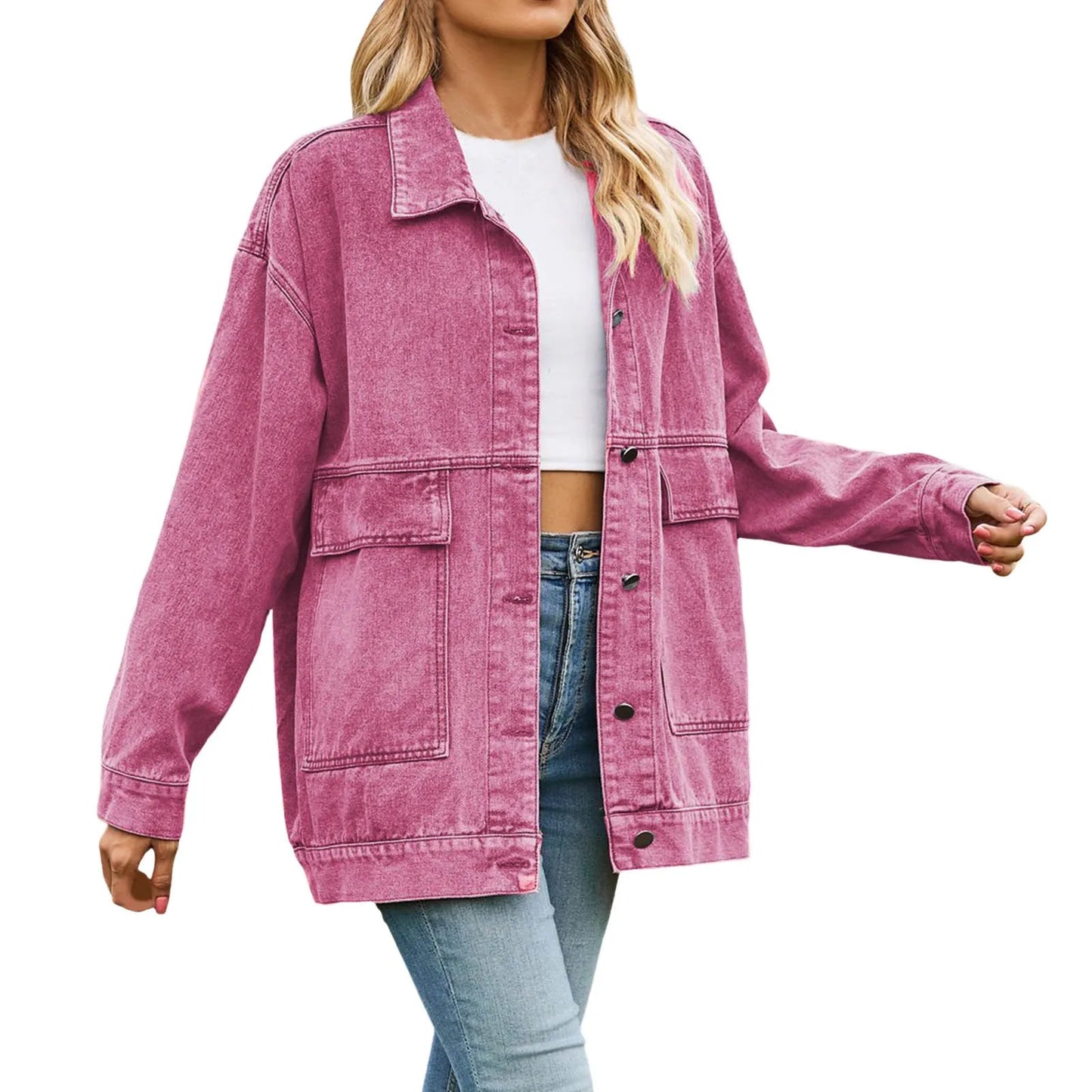 Autumn Winter Cropped Jacket For Women Short Coat Slim Retro Classic Loose Denim Casual Jacket куртка женская демисезон